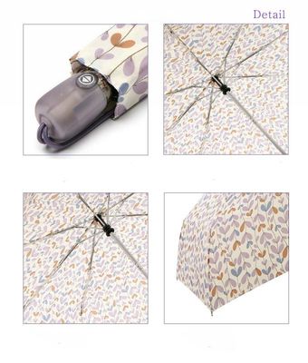 چتر تاشو تاشو شافت فلزی الگوی برگ رنگارنگ 8 میلی متر